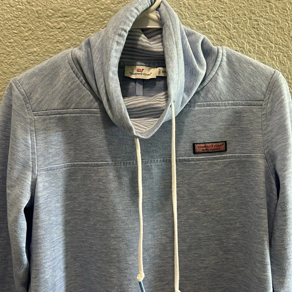 Vineyard Vines size XXS Blue funnel neck pullover - Picture 3 of 6